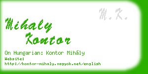 mihaly kontor business card